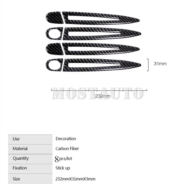 Накладка на дверную ручку автомобиля из углеродного волокна для BMW X1 E84 2010 2015 8 шт.