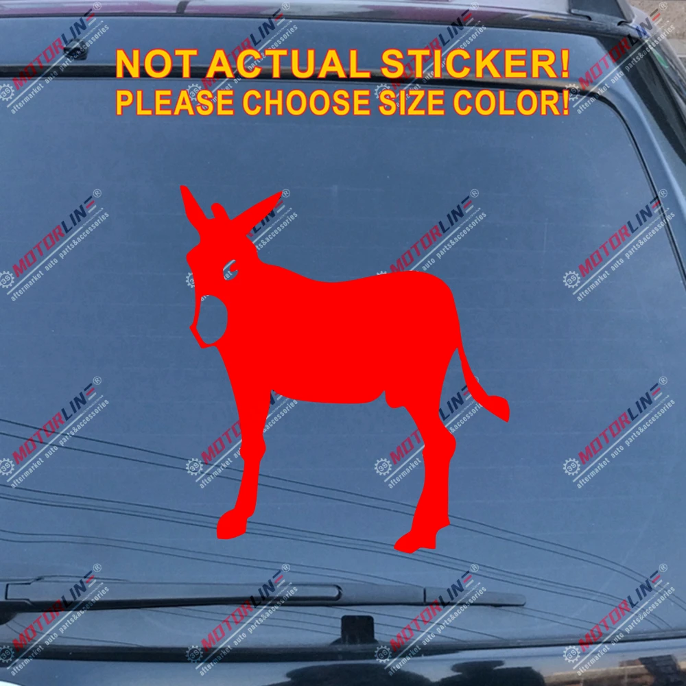 Красный Catalan Ane Burro Donkey Decal Sticker Catalana Spain Car Vinyl Die cut no background pick color and size style b - Название цвета: Красный