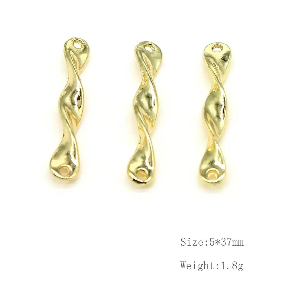 

Malzahar 15 Pieces Twisted Geometric Jewelry Findings Components Pendants For Crafts