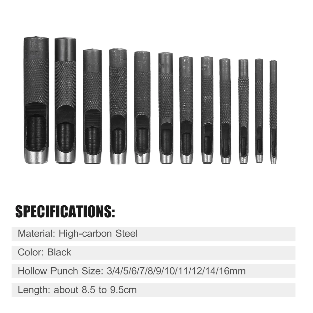 Набор кожаных инструментов 12 шт. набор дыроколов сверхмощный круглый дырокол для