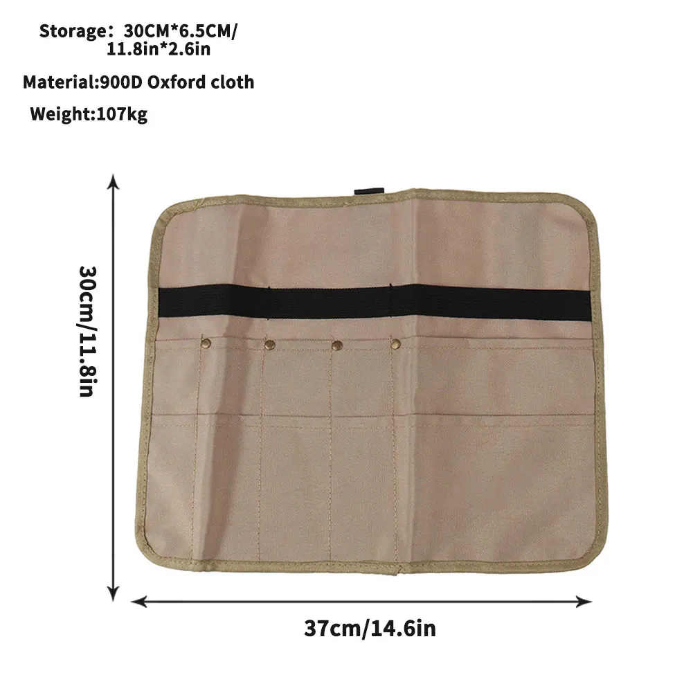 

Portable Outdoor Picnic BBQ Storage Pack Holder Camping Tableware Cutlery Storage Bag Chopsticks Spoon Fork Organizer Khaki