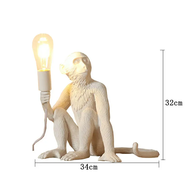 Светодиодный ночник с обезьяной в винтажном промышленном дизайне для спальни