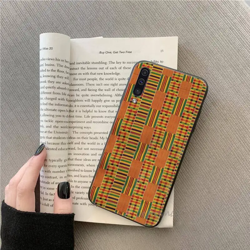 

African style fabric print Phone Case For Samsung A20 A30 30s A40 A7 2018 J2 J7 prime J4 Plus S5 Note 9 10 Plus