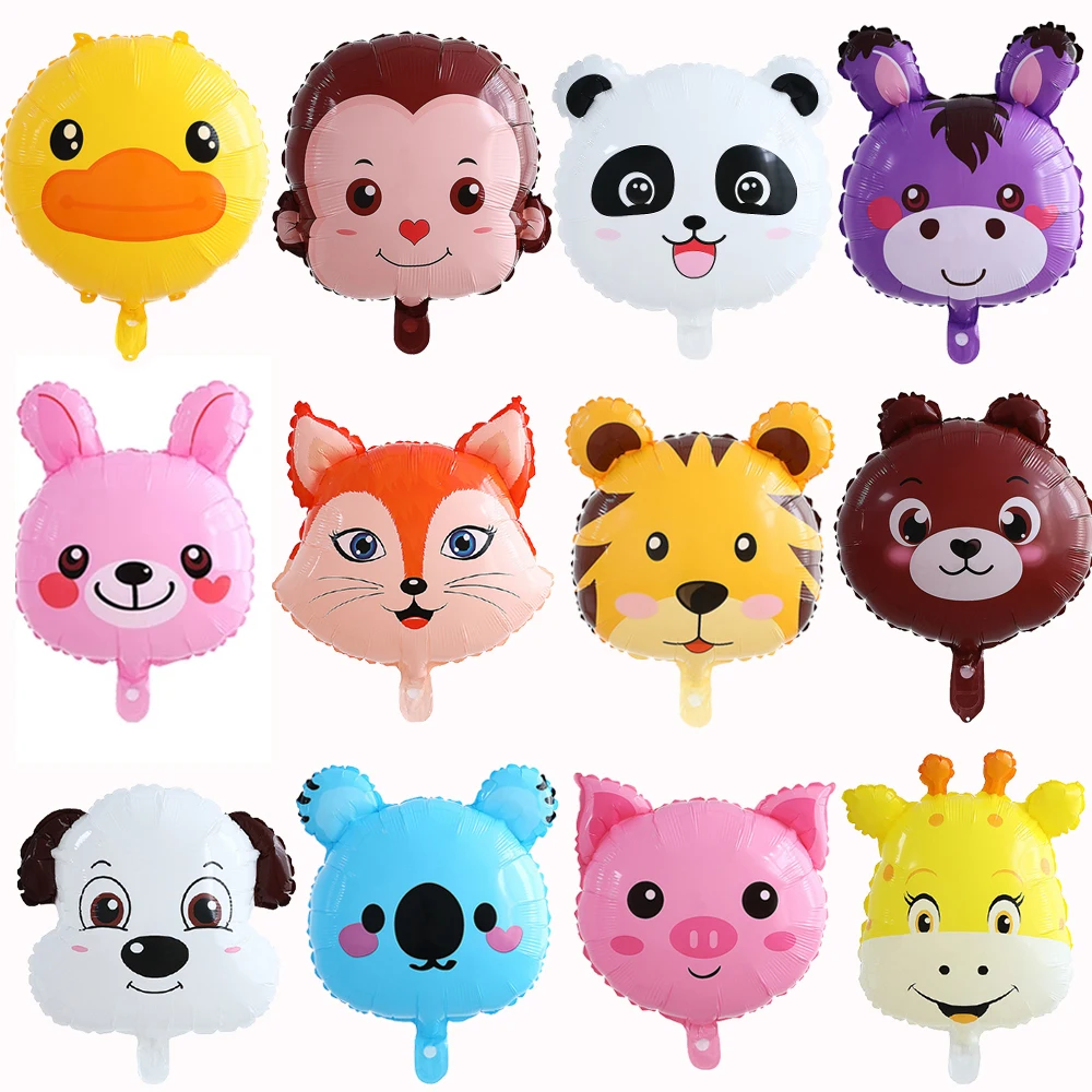 5/10 шт. 18 дюймов Мультяшные животные головка фольгированный шар Панда Кролик