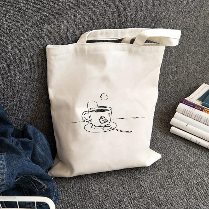 Повседневная Холщовая Сумка серии иллюстрации Сумка-тоут сумка текст Сделай Сам