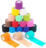 18 rolls self adherent wrap non woven bandage wrap breathable pets athletic for sports injury ankle knee wrist sprains