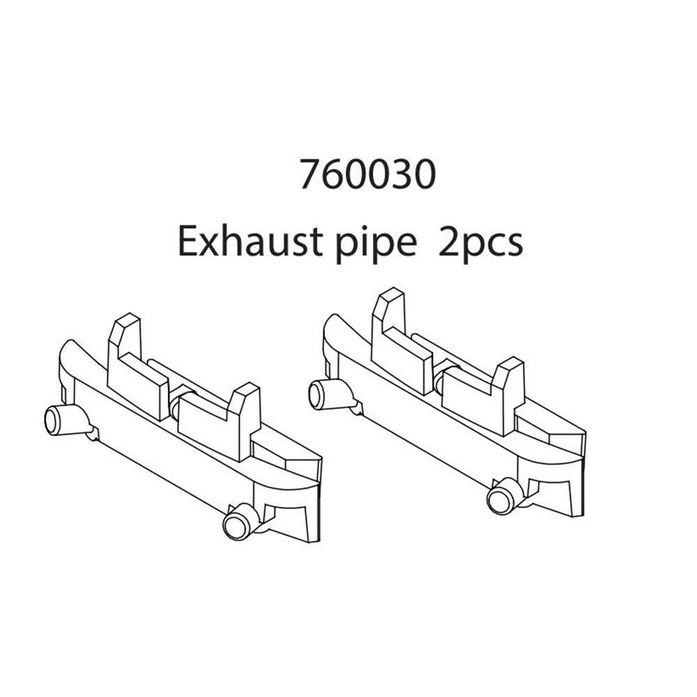 

760030 Turbo Racing 1:76 C71 RC автомобильные запасные части выхлопная труба 2 шт. в упаковке