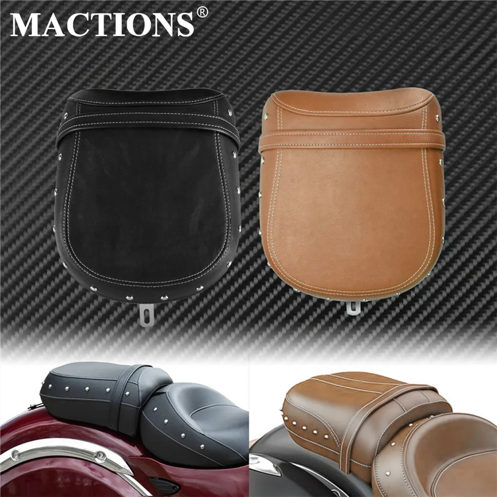 Мотоциклетное заднее ПАССАЖИРСКОЕ СИДЕНЬЕ кожаный коврик черный/коричневый для