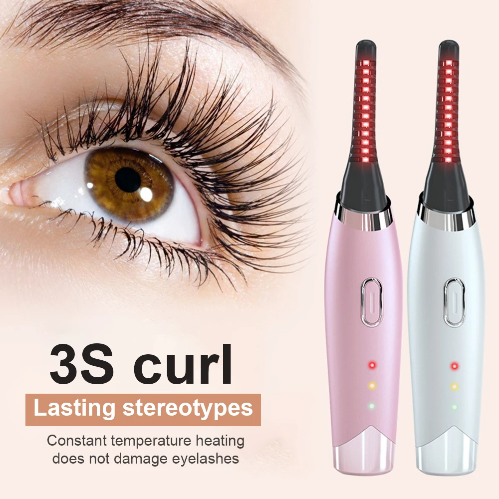 

Electric Eyelash Curler Heated Eyelashes Curling Beauty Makeup Tool Long Lasting Lash Lifting Accessories Ironing Comb Lady Gift