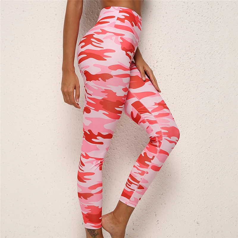 

Ins Hot Fashion Workout Leggings For Women High Waist Push Up Legging Camouflage Printed Female Fitness Pants Casual Trousers