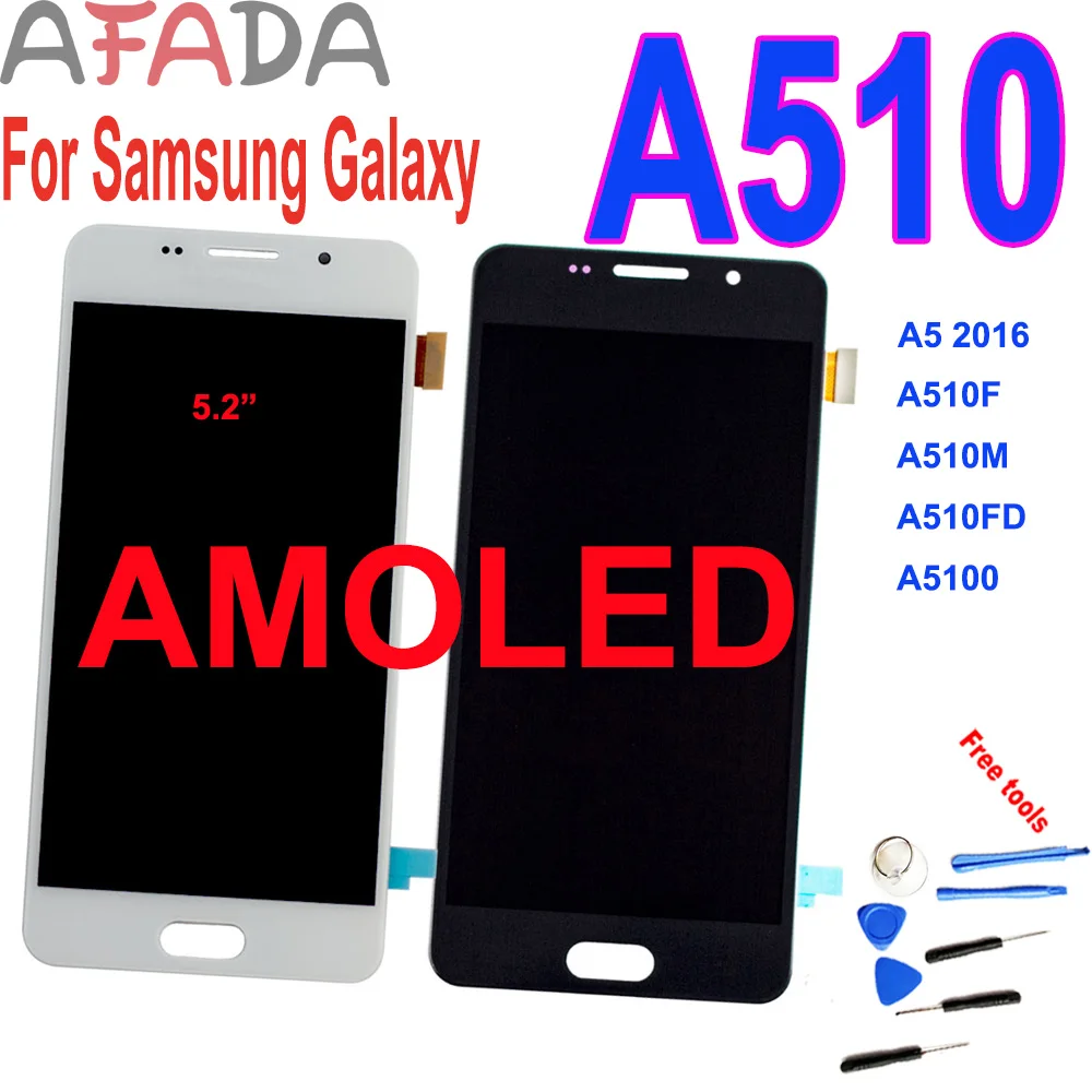 

5.2'' LCD For SAMSUNG Galaxy A5 2016 A510 A510F A510M A510FD A5100 SM-A510F A510DS LCD Display Touch Screen Digitizer Assembly