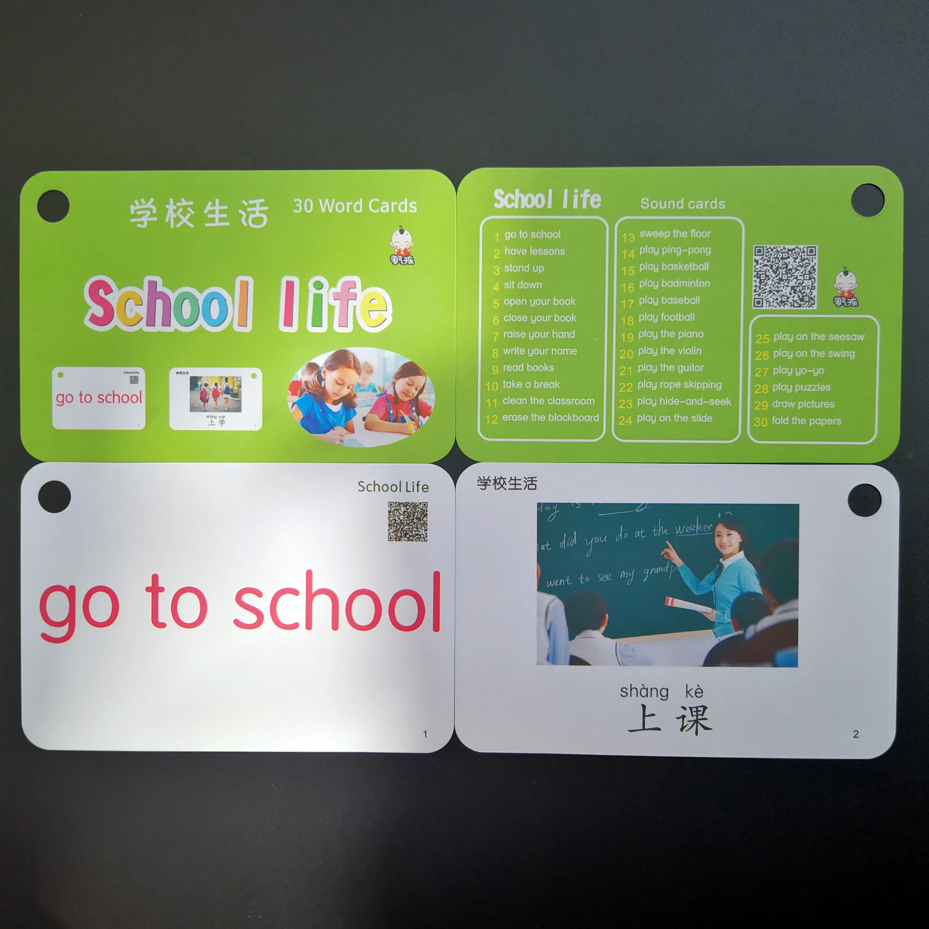 32 шт./компл. рабочие места английское китайское слово игра карты с голосом