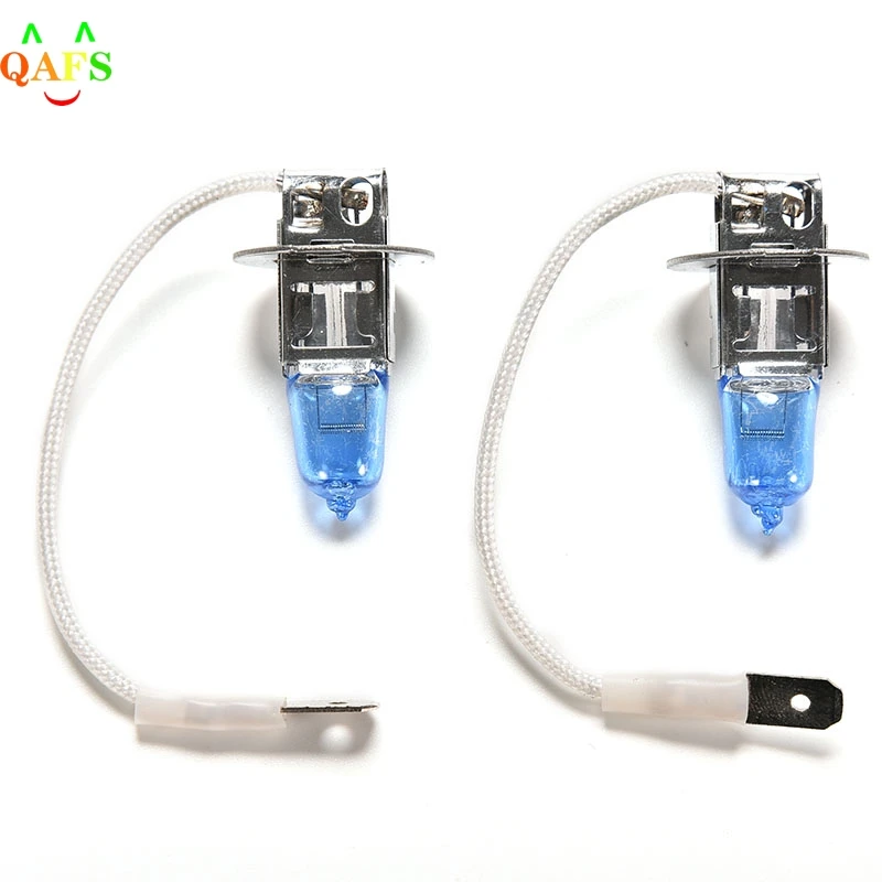 2 Pcs 12V 55W H3 HeadLight Lamp Xenon Dark White Glass Replacement Car Halogen Light Bulb Super Brighter | Автомобили и мотоциклы