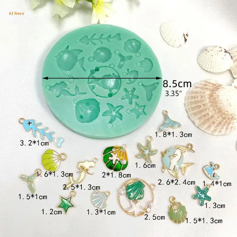 

J78F Earrings Epoxy Resin Mold Necklace Pendant Silicone Mould DIY Crafts Jewelry Casting Tools