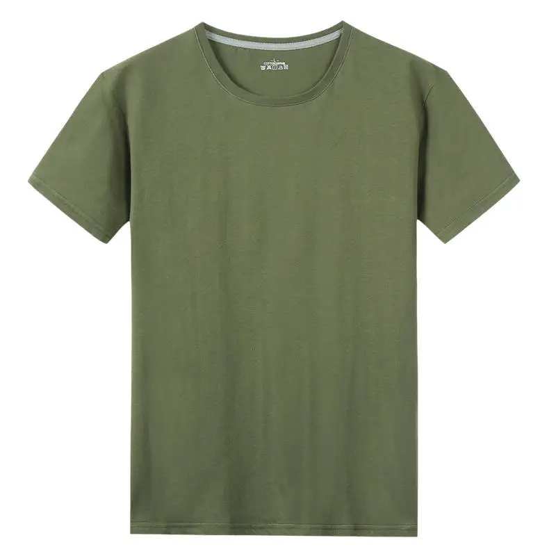 Army Green Японские футболки футболка для мужчин и женщин хлопок Летние Короткие однотонные Мужские Женские базовые футболки простые с круглым вырезом размера плюс 5xl - Цвет: Army Green