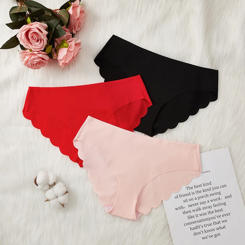 Трусы женские бесшовные комплект из 3 предметов | Женская одежда