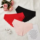 Трусы женские бесшовные со средней посадкой, 3 шт.комплект