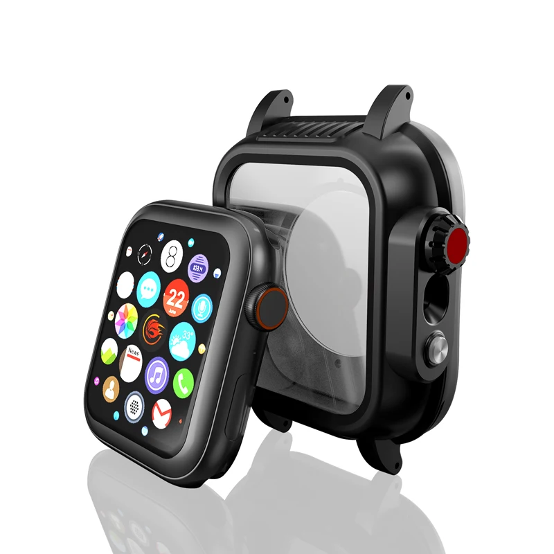 IP68 Водонепроницаемый чехол с силиконовым ремешком для Apple Watch 5 4 40 мм 44 мм водонепроницаемый спортивный браслет для IWatch3 2 1 38 мм 42 мм ремешок