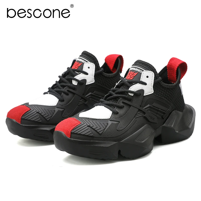 BESCONE Men Fashion Comfortable Sneaker Casual Breathable Lace Up Running Walking Shoes Male Waterproof 9007 | Обувь