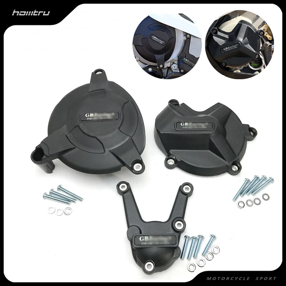 

Black Motorcycles Secondary Engine Protector Cover Set Case for GB Racing for BMW S1000RR S1000R HP4 2009-2016