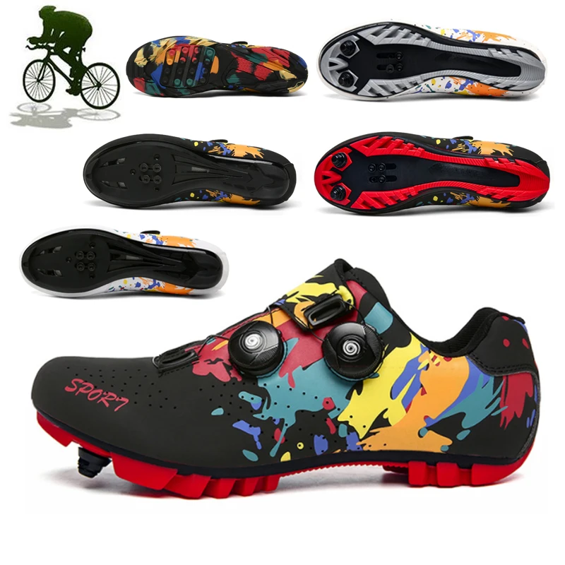 

Профессиональные велосипедные кроссовки для мужчин и женщин, спортивная обувь для горных велосипедов, самозакрывающиеся