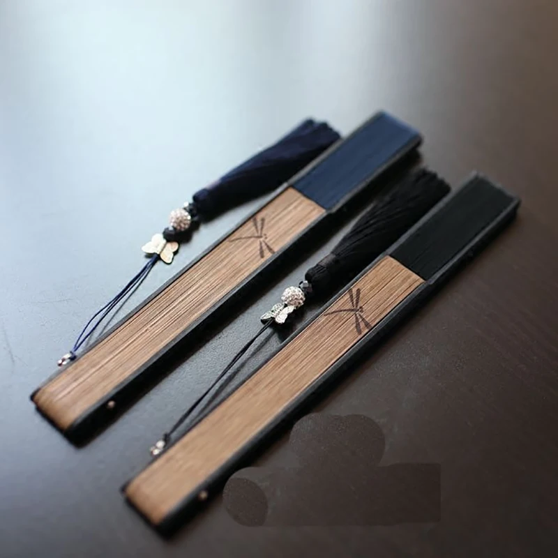 Летний складной веер из бамбука и шелка ручное свадебное украшение