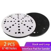 2pcs soft interface pad 6 inch 150mm 48 holes buffer sponge for for sanding pads automobiles motorcycles abrasive tools