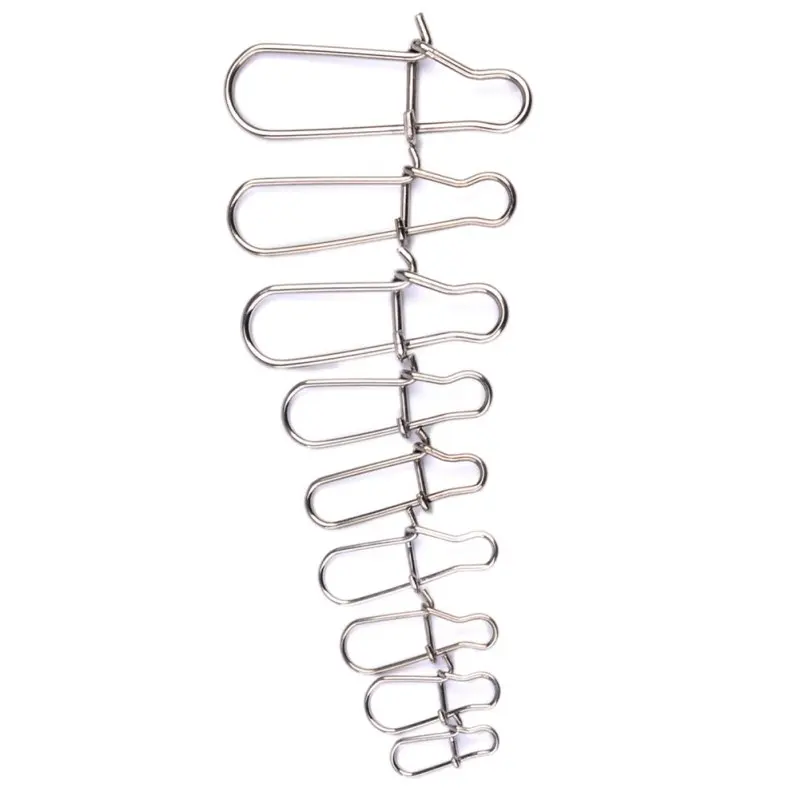 100 шт./корт. Защелкивающийся рыболовный Вертлюг безопасная защелка 12 мм-33 5 мм