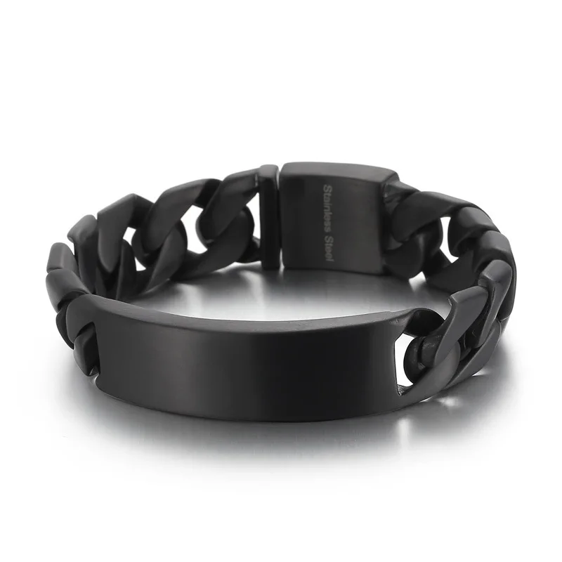 

Stainless steel elbow piece of creative Cuba bracelet men street contracted fashion titanium steel bracelet wholesale