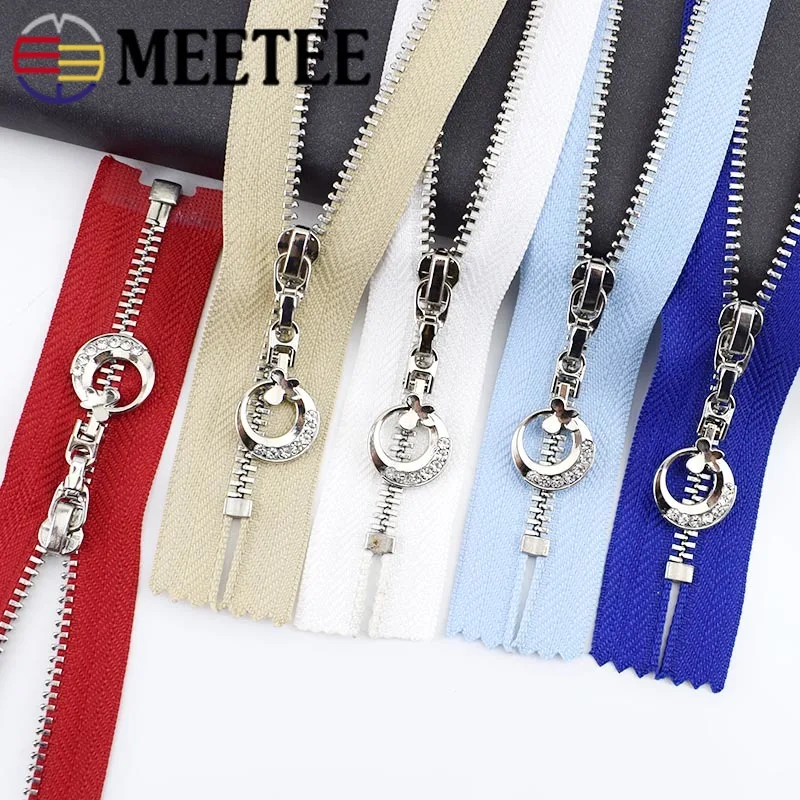 Meetee 2/5 шт 3 # металлическая молния с закрытыми концами 20/30 см открытым концом 40 70
