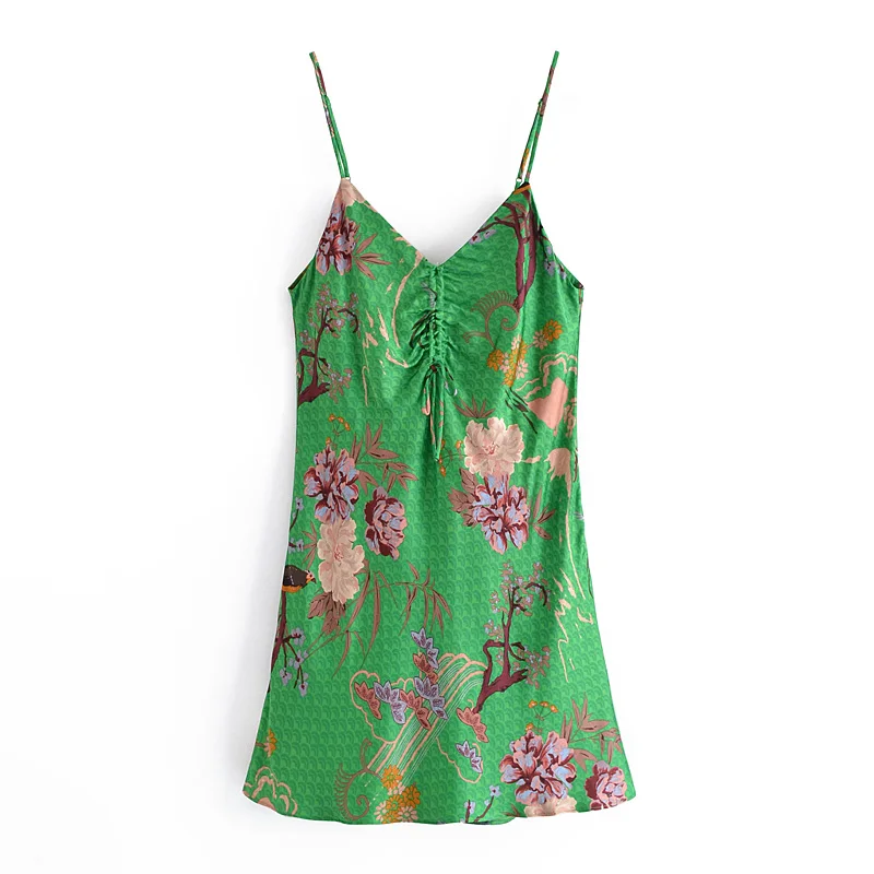 

Новинка 2021, женское атласное платье JC · kфai W66034J с принтом