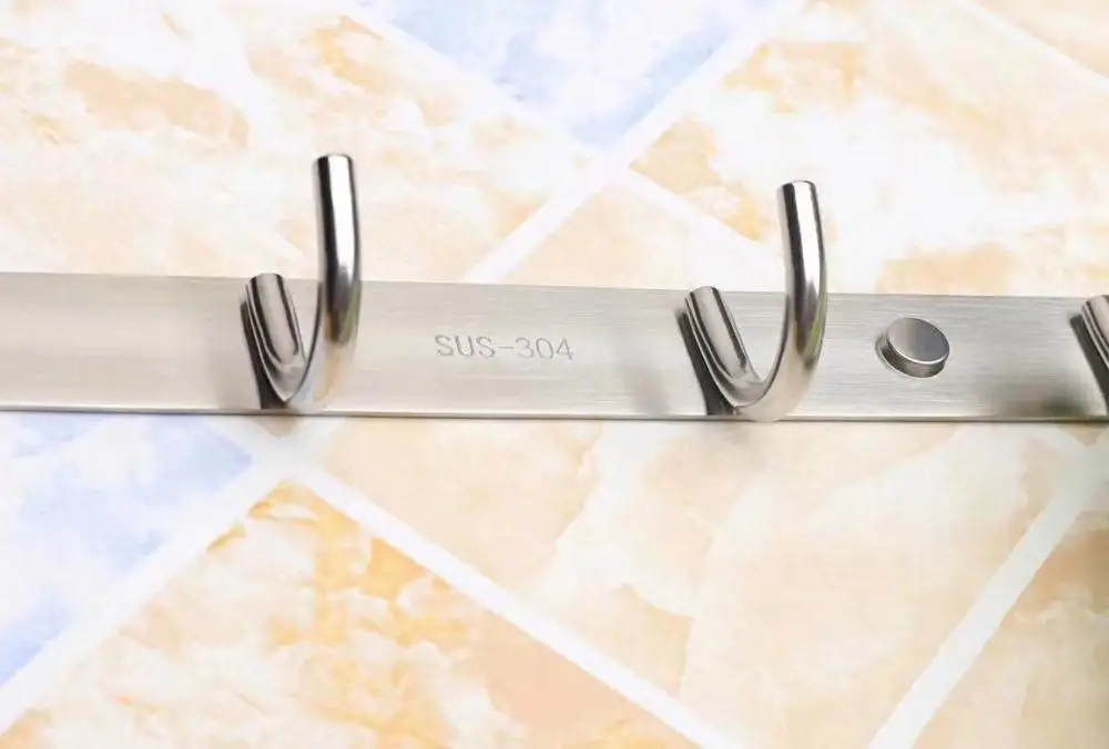 Крючок для халата в ванную комнату 5 крючков полированная дверная Вешалка из