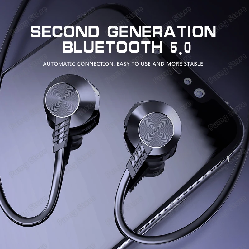 Langsdom Neckband Sports Bluetooth Earphone L5B portable super Bass stereo with Microphones Wireless gaming Headset L5 for music