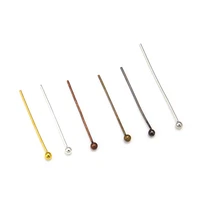 100pcs 20 25 30 40 50mm ball pin head pins for jewelry making findings earrings diy accessories ball flat pins needles wholesale