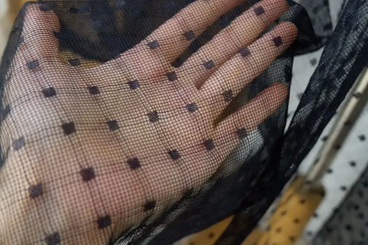 150 см широкая Геометрическая эластичная тонкая мягкая кружевная ткань для