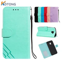 solid color embossed leather case for samsung galaxy j8 j6 j4 prime plus x cover 5 pro g960 g965 with card pocket phone cases