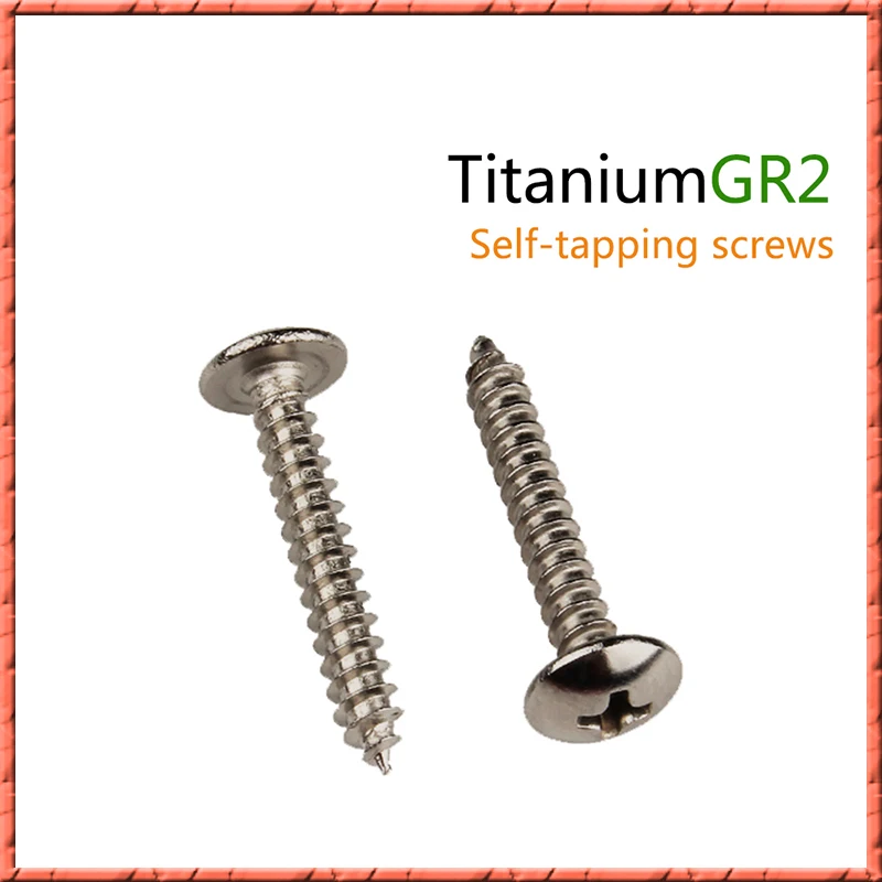 50 шт./лот из чистого титана M4 * L крестообразные утопленные большие плоские