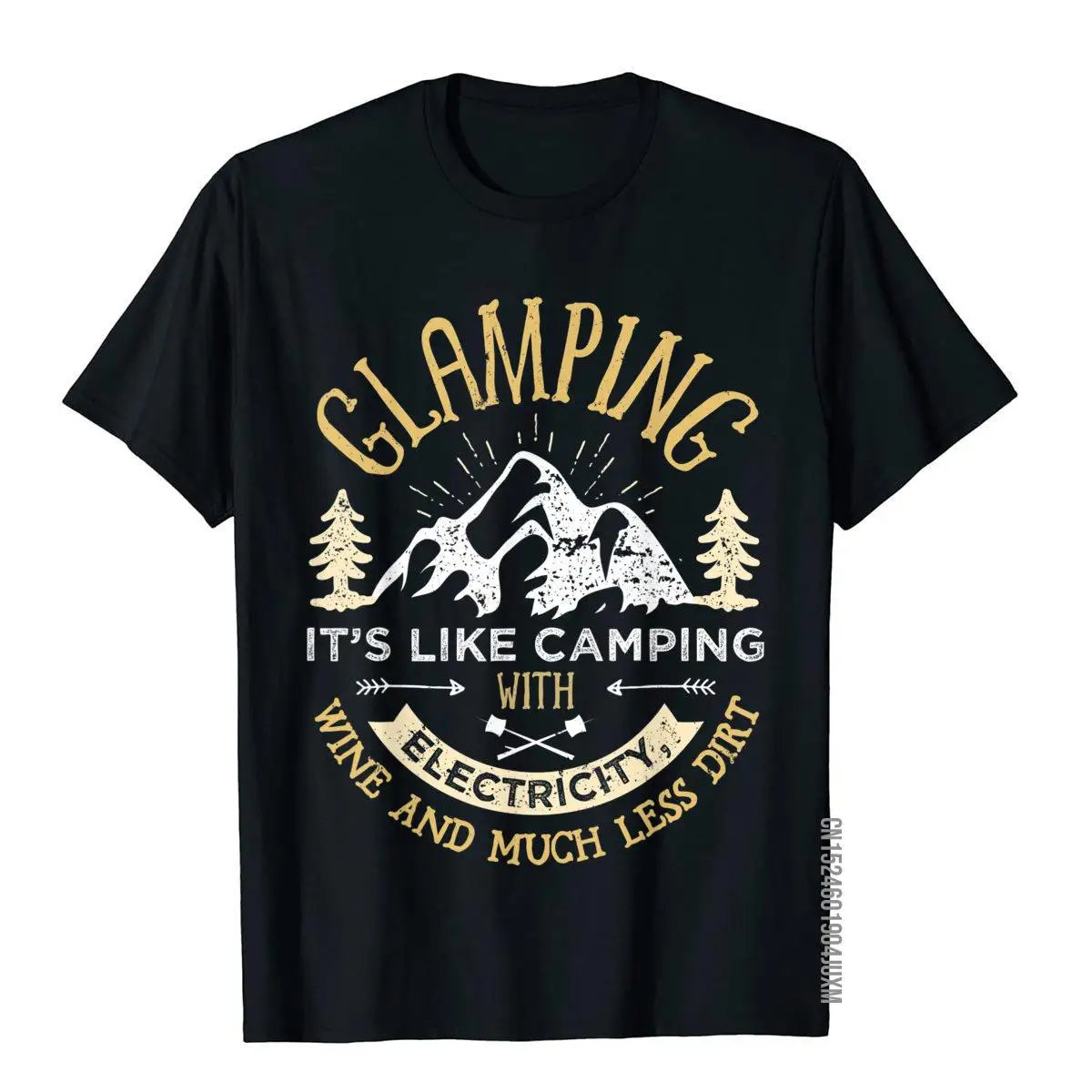 

Glamping Definition T Shirt Glamper Women Wine Funny Camping Cotton Normal Tops Tees New Coming Men's T Shirts 3D Style