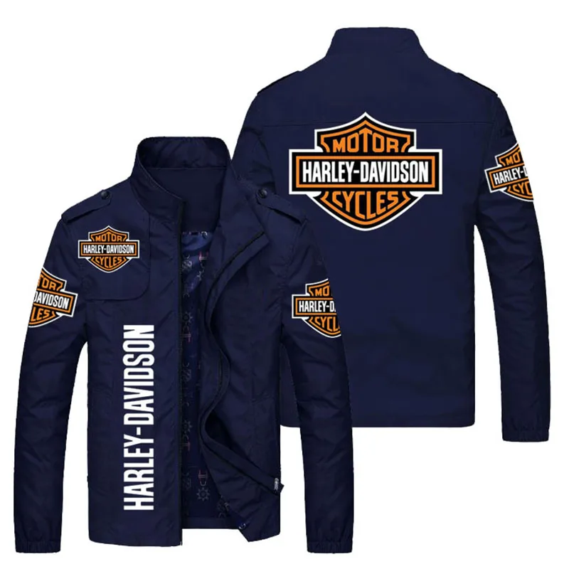 

New Jacket men spring Brand LOGO Men's Jacket With Zipper Spring autumn Fashion slim Coat Men's Casual Baseball Locomotive Coat