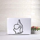 Милый стикер для ноутбука Totoro, художественный узор, Виниловая наклейка, черные наклейки для ноутбука для Macbook Air, украшение для ноутбука