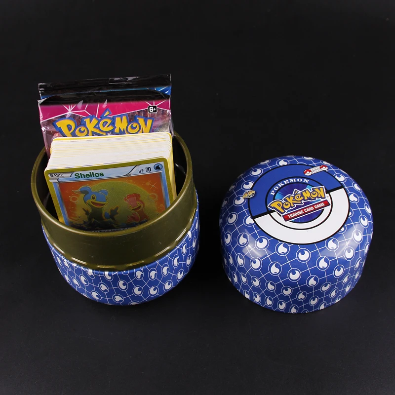 Новый Покемон Kaart энгели POKEMON Ptcg Ronde Blikje 76 Kaarten для Doos Battle Collectie Kinderen Speelgoed