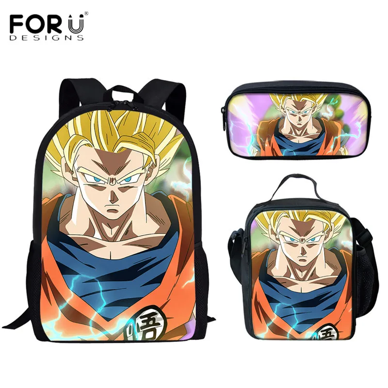FORUDESIGNS/горячая аниме школьные сумки рюкзаки Dragon Ball Z Супер Broly шаблон Модные школьные сумки набор для девочек мальчиков Mochila - Цвет: HMA315CGK