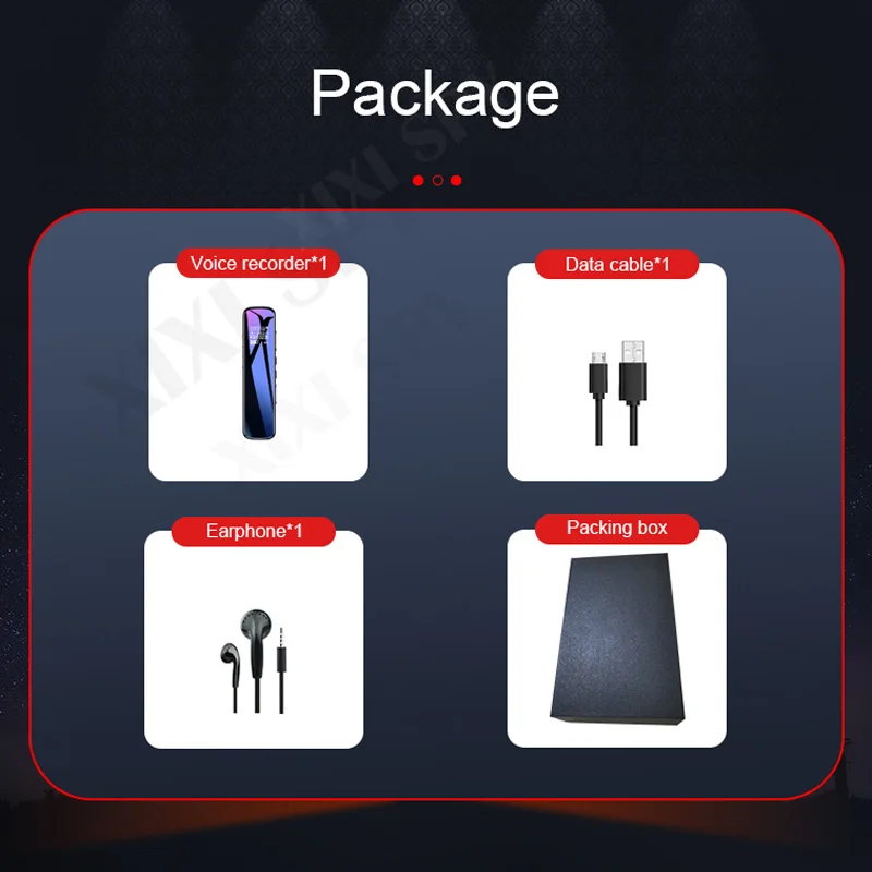 

Dictaphone voice recorder sound mini audio mp3 player professional digital recording record activated HD OTG connection