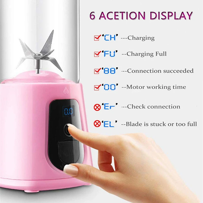 Портативный блендер персональный Блендер с одной чашкой и USB зарядкой