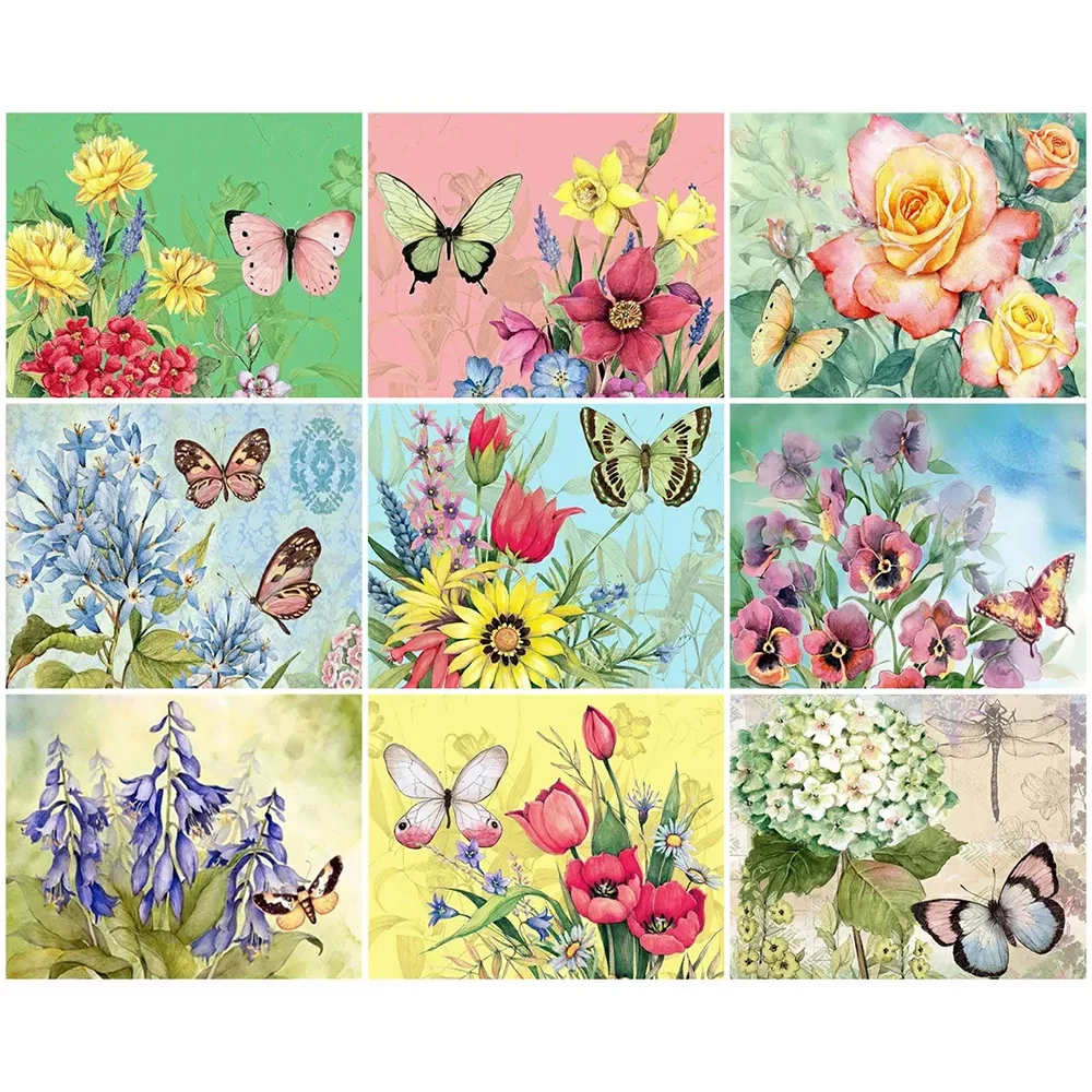 

AMY-5D Butterfly And Animal Oil Painting Theme, Square Diamond / Round Diamond, Handmade Home Decoration Diamond Painting