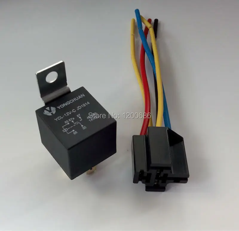 12 В 30/40 А Amp 5-контактный 5 P автомобильный жгут реле автомобильное гнездо проводов |