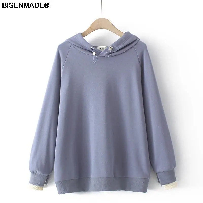 Autumn Winter Women Sweatshirts Plus Size&Curve Clothes 2021 Hoodies New Casual Loose Drawstring Hooded Terry Cloth Female Tops