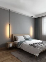 hot sale modern bedroom bedside led pendant lights living room wall decor led pendant lamps geometry line strip hanging light