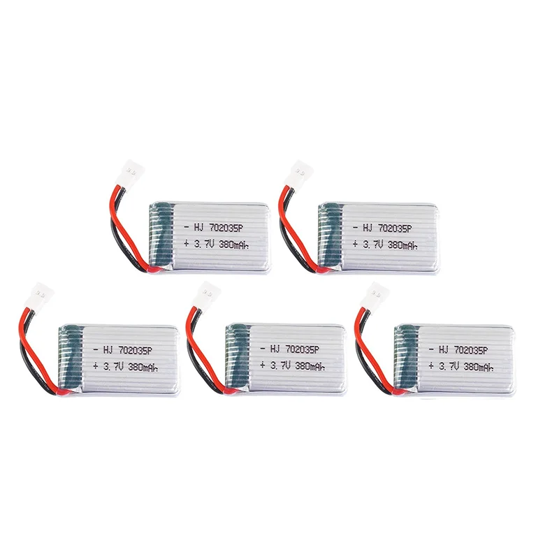 Горячая 3C 5 шт 3 7 V 380MAh 25C Lipo батарея для Hubsan X4 H107 H107L H107D JD385 JD388 вертолет Квадрокоптер
