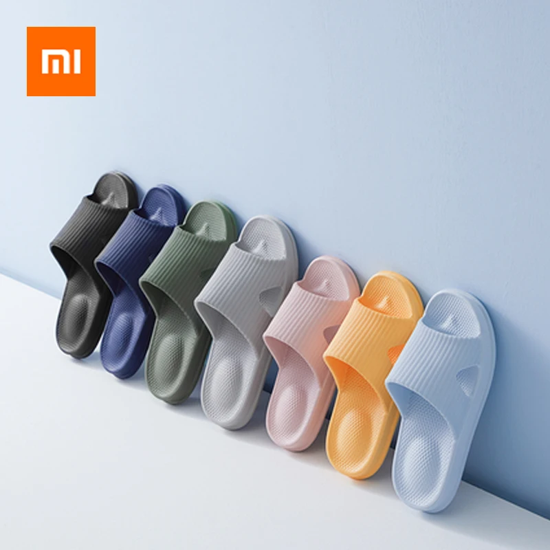  Шлепанцы Xiaomi для мужчин и женщин, сланцы для душа, без застежки, плоская подошва, массажные точечные, сланцы, бытовые сандалии, повседне…